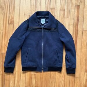 Saks Fifth Avenue Men's Blue Bomber Jacket Size L